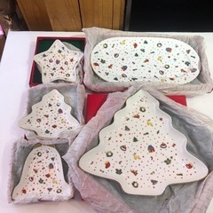 #7502 クリスマスプレート5個セット  新品未使用 7502 クリスマスプレート5個セット 新品未使用
