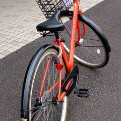 ★ジモティ割あり★  軽快車 27インチ オレンジ クリーニング済み SJ2127 ☆ジモティ割あり☆ 軽快車 27インチ オレンジ クリーニング済み SJ2127