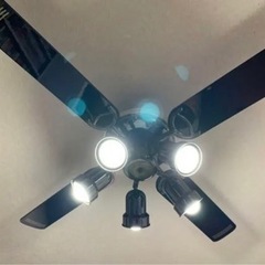 【ネット決済】シーリングファン(LED色) 5枚羽根 リモコン付き