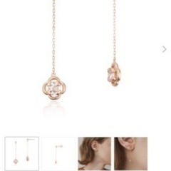 4℃ピンクゴールドピアス