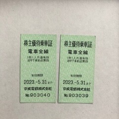 【ネット決済・配送可】半額以下‼️ 京成　株主優待　2枚セット　...