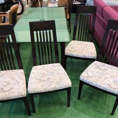 愛品館八千代店】カリモク ガラスダイニング5点セット