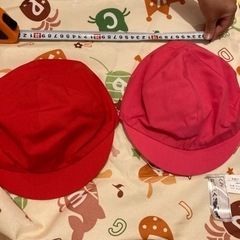 赤白帽子と園布団バック