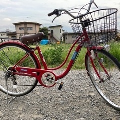 赤い自転車26インチ 