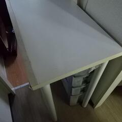 カウンターテーブル、白★高さ高め約９０cm