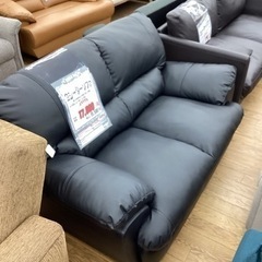 KE-42【新入荷 リサイクル品】2シーターソファ 黒