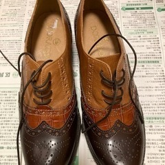 【値下げ】茶色　革靴　レディース　約23.5cm(US サイズ3...