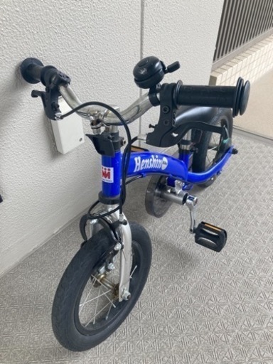 【超激得国産】ヘンシンバイク　変身バイク　子供　青　ブルー　スタンドおまけ 自転車本体