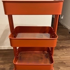 【ネット決済】IKEA キッチンワゴン RED 高さ78cm 横...
