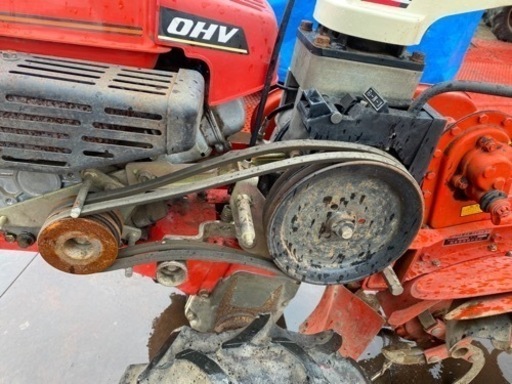 シバウラKF552S耕耘機5.5馬力土揚げロータリー動作確認済、タイヤに