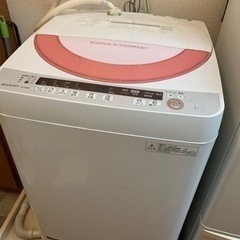 【無料】SHARP 洗濯機　ES-GE60P  6kg