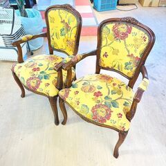 7/16金華山 ダイニングセット 象嵌細工 アンティーク調 2人掛け