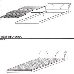 ベルーナ　レザー貼りフロア　ベット　セミダブル　フレーム　スノコ...