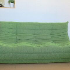 EBK87 リーンロゼ TOGO トーゴ 3人掛けソファ オレンジ系 3Pソファ