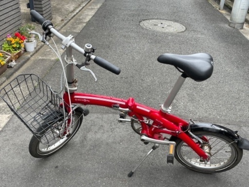 ダホン 折り畳み自転車 赤色