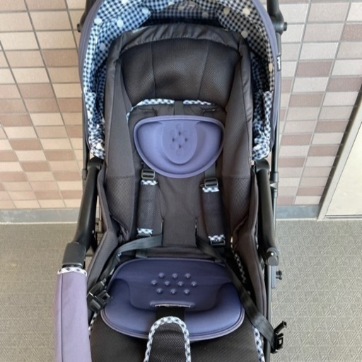 Pigeon ランフィリノン　ネイビー ドット　ベビーカー 販売終了】Runfee Lino'n RB2L（ランフィ リノン） ネイビー