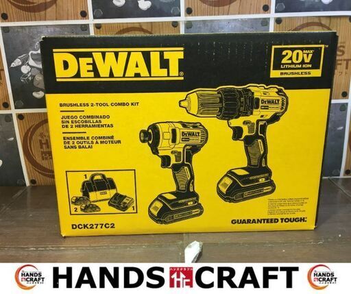 EWALT　DCK277C2　インパクト/ドリルセット　未使用品　海外製　付属バッテリ2個20V/充電器　【ハンズクラフト宜野湾店】