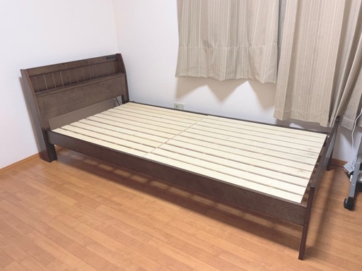 ニトリ シングルベッド スピース2 102cm DBR コンセント付