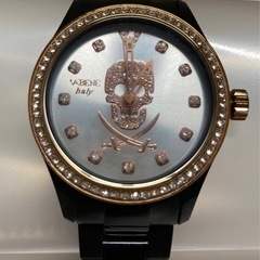 VABENE(ヴァベーネ) 腕時計ースカル 黒×ゴールド