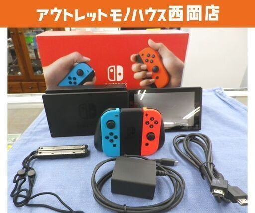 動作OK！ 任天堂 Switch 本体 ネオンブルー/ネオンレッド 2019年 新