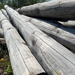 原木　松　DIY バルコニー　外構　薪