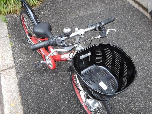 中古子供自転車2568 前後タイヤ新品！ 24インチ 6段ギヤ