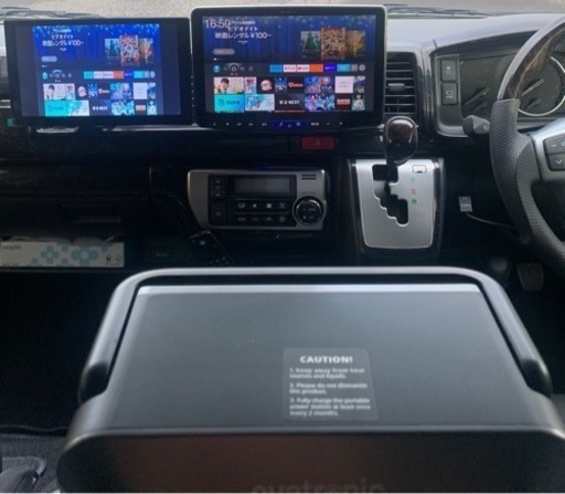 ポータブル電源でカーナビ使える‼️　ハイエース専用 ポータブル電源でナビを起動させたい（トヨタ ハイエースバン