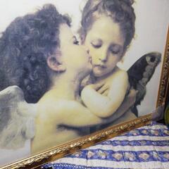 額装キャンパス天使の抱擁165x１１５センチ市内無料配達