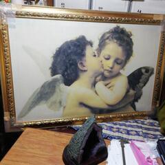 額装キャンパス天使の抱擁165x１１５センチ市内無料配達