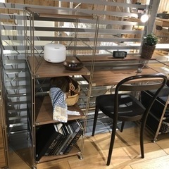 無印良品】ステンレスユニットシェルフウォールナット組み合わせ