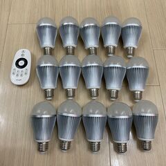 【15個セット】LED電球 e26 調光可能 リモコン付き