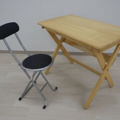 折りたたみテーブルセット（小金井市再生家具）品番：05-03-1...