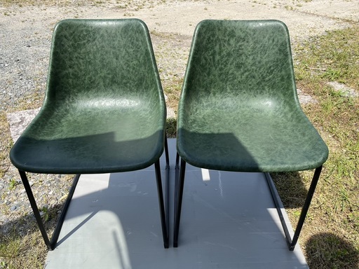 4脚セットLOG CHAIR クラッシュゲート ノットアンティークス ビンテージレザー調チェア 関家具