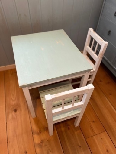 木製キッズチェア \u0026テーブル　IKEA