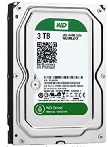WD HDD 内蔵ハードディスク 3.5インチ 3TB Green WD30EZRX-1TBP / Intellipower / SATA 6Gb/s