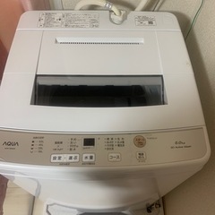 【中古】全自動電気洗濯機 家庭用 AQUA 6kg