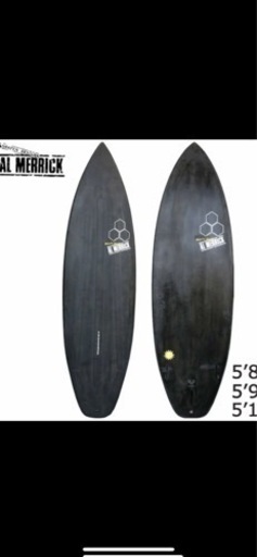 サーフボード、チャネルアイランド、ブラックシャドウ 、5.9 CHANNEL