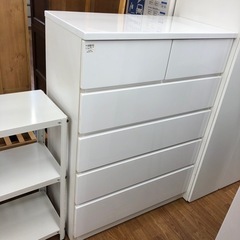 6段チェスト 幅100cm ニトリ エナメル 白 セパレート GRAND2-100HC-WH 