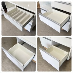 【美品‼️】定価21万♪ 高級 松田家具 118cm幅キッチンボード 食器棚 収納家具 ホワイト♪