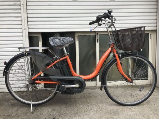 地域限定送料無料　ヤマハ　パス　ナチュラ　新基準　8,7AH　子供乗せ　オレンジ　アシスタ　ビビ　神戸市　電動自転車