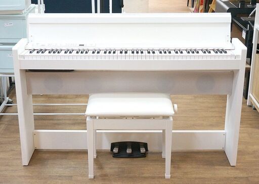 (Y)北大前! 札幌 引取 KORG/コルグ 電子ピアノ LP-380 ホワイト 88鍵 2017年製 椅子付き デジタルピアノ 鍵盤楽器 店頭引取歓迎 2011323