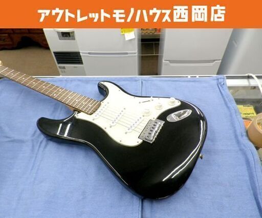 バスカーズ エレキギター ストラトタイプ 黒/白 22F シングルピックアップ Bacchus 西岡店