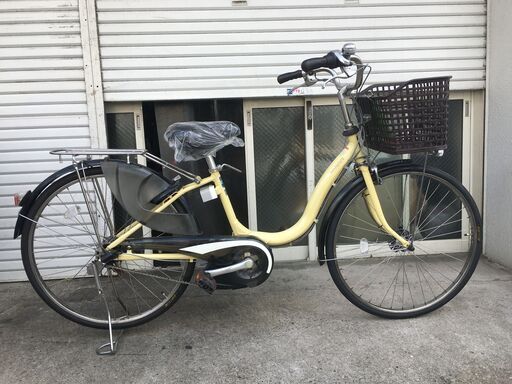 地域限定送料無料　バッテリー新品　ヤマハ　パス　ナチュラ　新基準　子供乗せ　黄色　アシスタ　ビビ　神戸市　電動自転車
