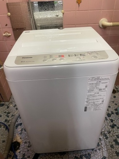 6.0kg中古美品　高年式洗濯機 Panasonic 2020年製 NA-F60B13