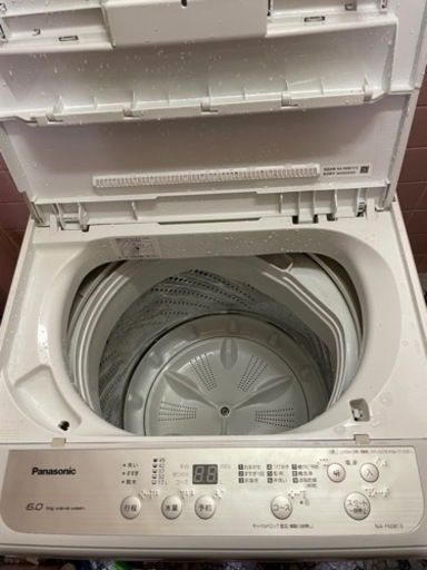 6.0kg美品 高年式洗濯機 Panasonic 2020年製 NA-F60B13 | www