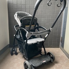 2人乗りベビーカー　折り畳み　軽量　コンパクト　JIARUOQI JIARUOQI ベビーカー ホワイト/ブラック 二人乗りベビーカー 新生児