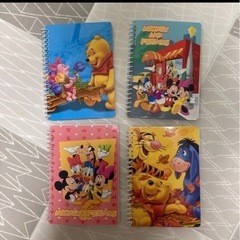 未使用☆ディズニー　ミニメモ帳　4つセット