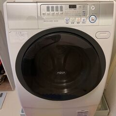 ドラム式洗濯機9kg AQUA AQW-D500-L 左開き2013年