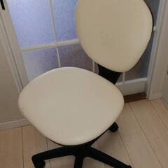 ナカバヤシ オフィスチェア デスクチェア 椅子 合成皮革張り ホワイト