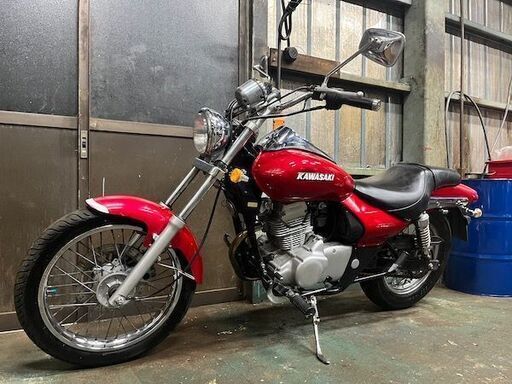 カワサキ エリミネーター125 2008年式 BN125A キャブ車 赤 エンジン